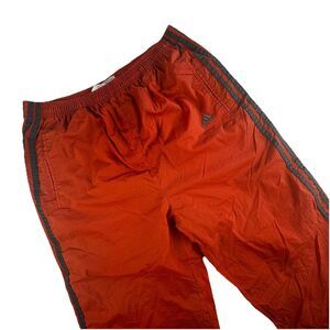VTG Adidas Lined Windbreaker Pants Mens M Orange Y2K Tear Away Track